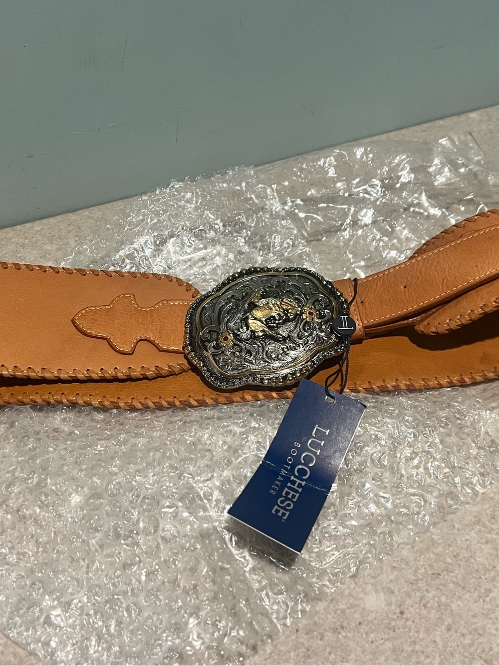 Lucchese TROPHY BUCKLE BELT - NWT - L - Picture 7 of 16